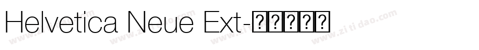 Helvetica Neue Ext字体转换